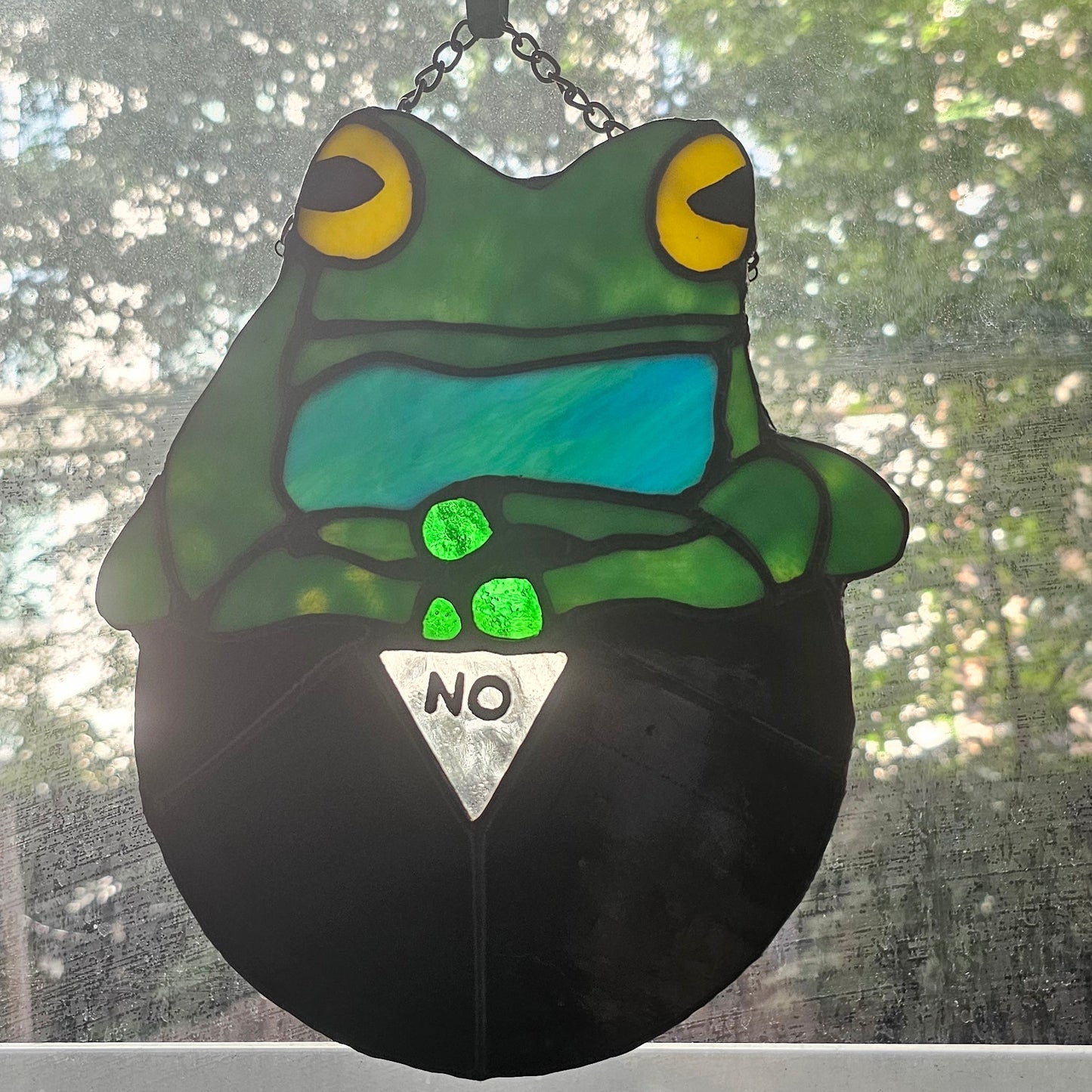 Fortune Teller Frog - Stained Glass Sun Catcher