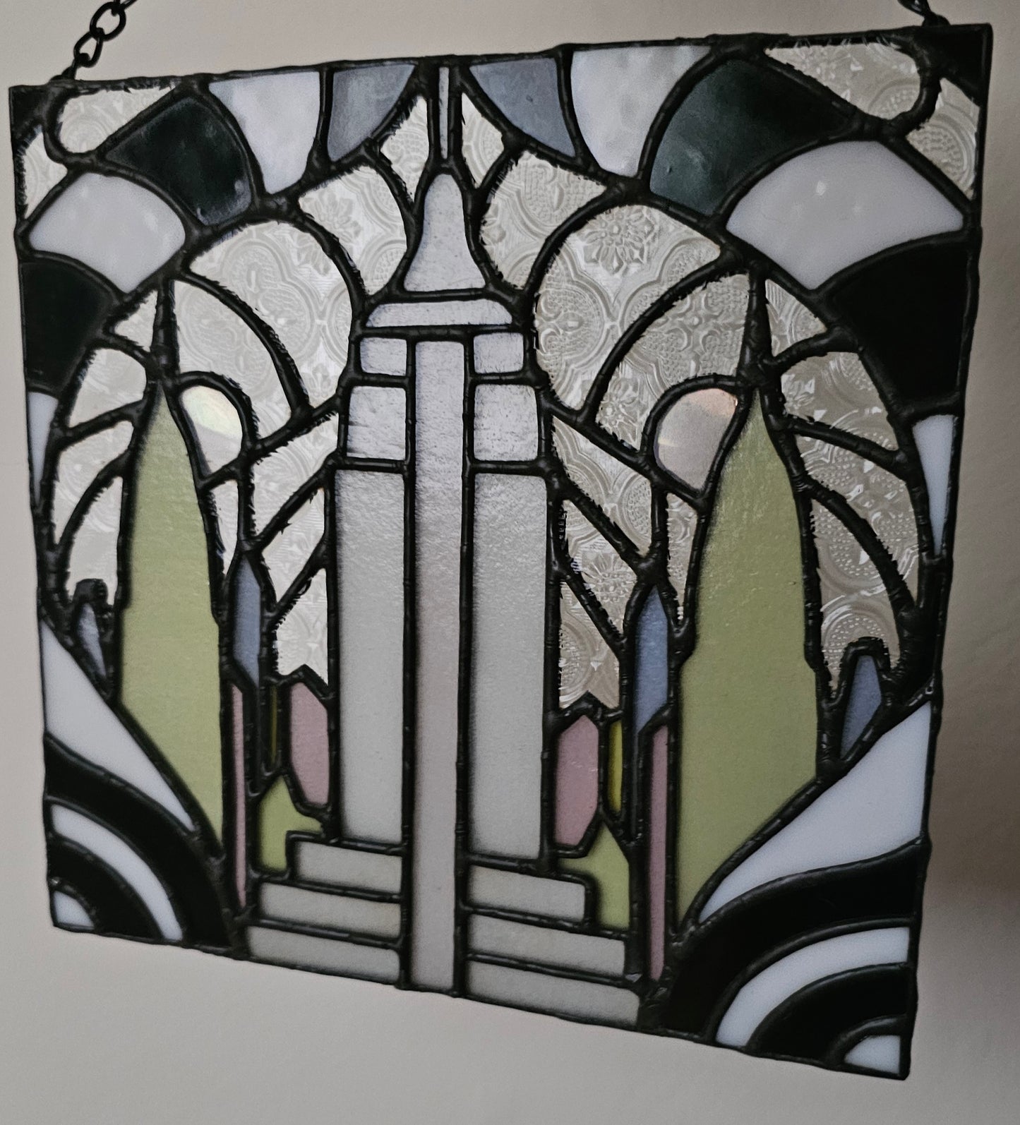 City That Never Sleeps [GLOW-IN-THE-DARK]  Stained Glass Art