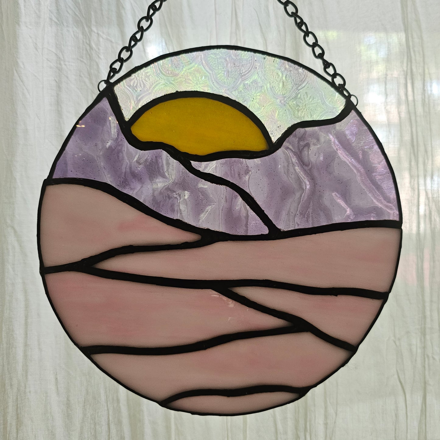 Strawberry Fields Stained Glass Art Panel