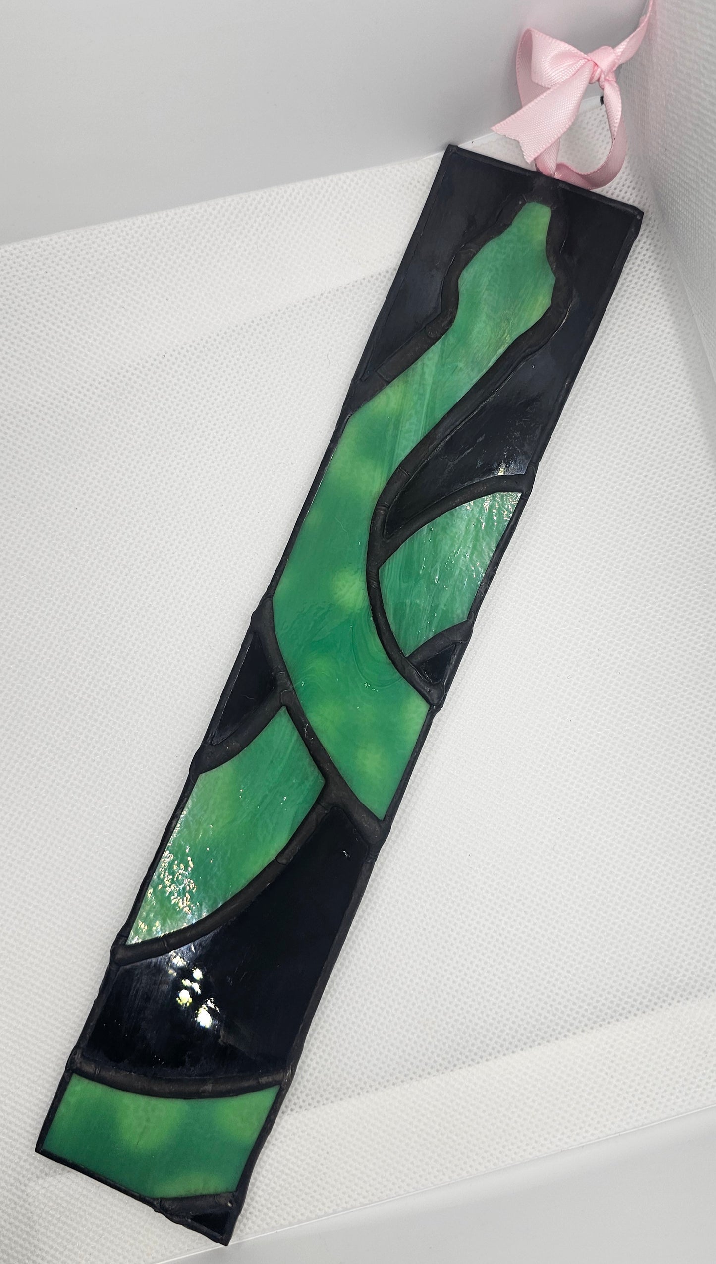 Emerald Python Stained Glass Sun Catcher