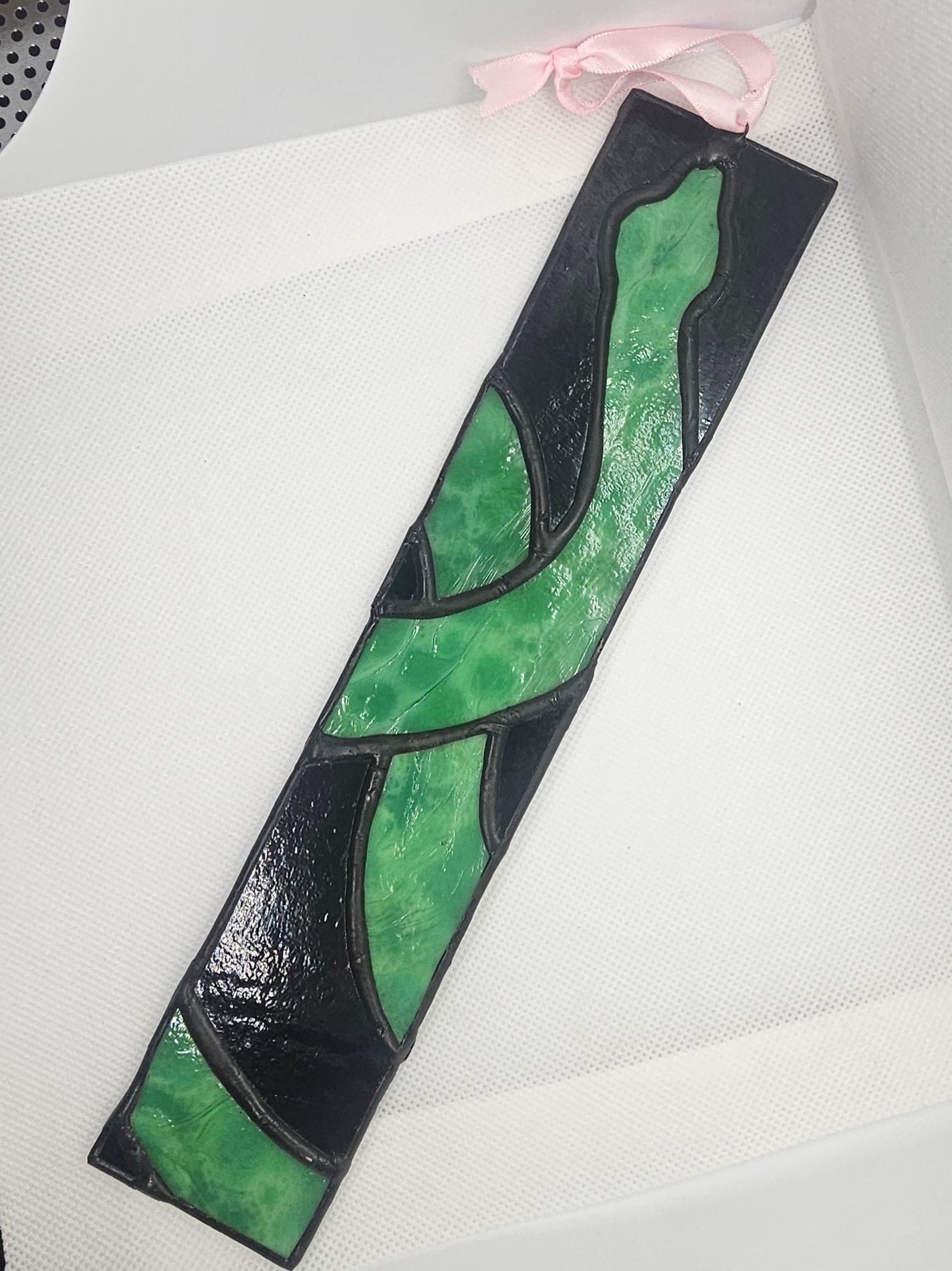 Emerald Python Stained Glass Sun Catcher