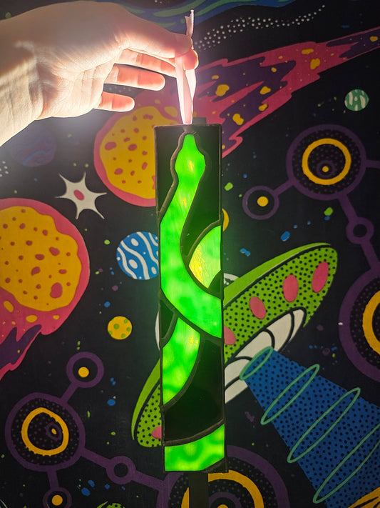Emerald Python Stained Glass Sun Catcher