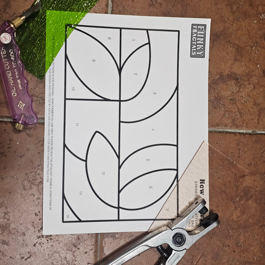 [Hobby License] DIY New Growth Stained Glass Pattern - PDF Digital Download