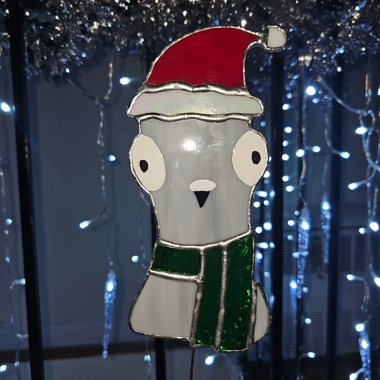 [Hobby License] DIY Santa Pigeon Stained Glass Pattern - PDF Digital Download