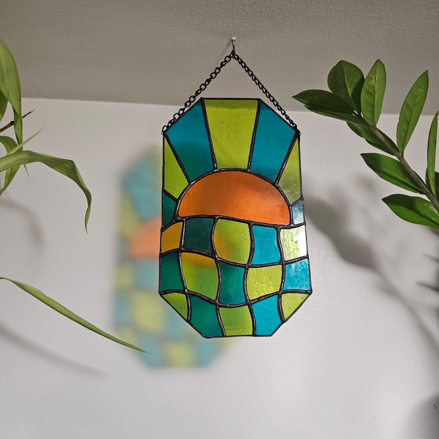 Groovy Sunrise - Stained Glass Panel