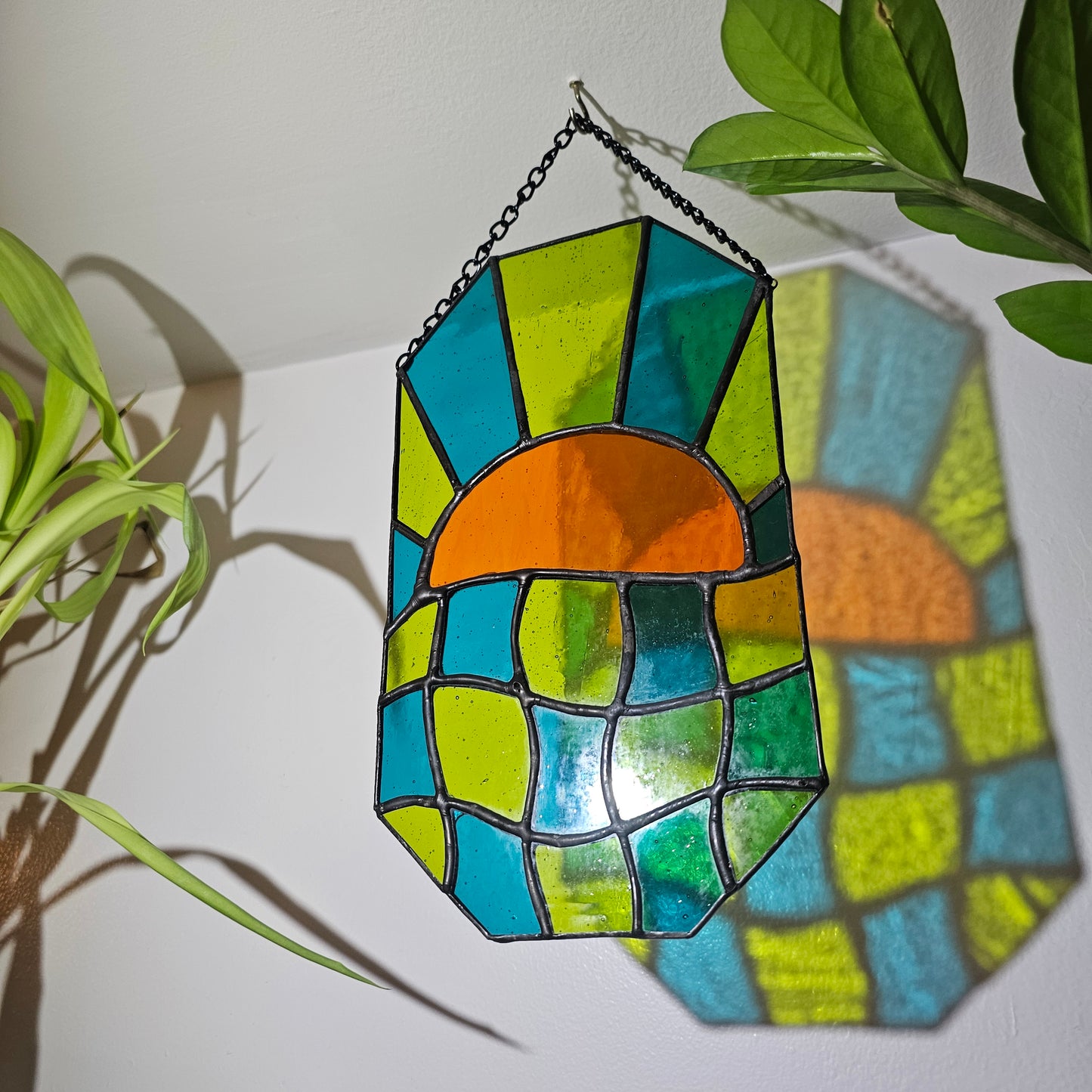 Groovy Sunrise - Stained Glass Panel