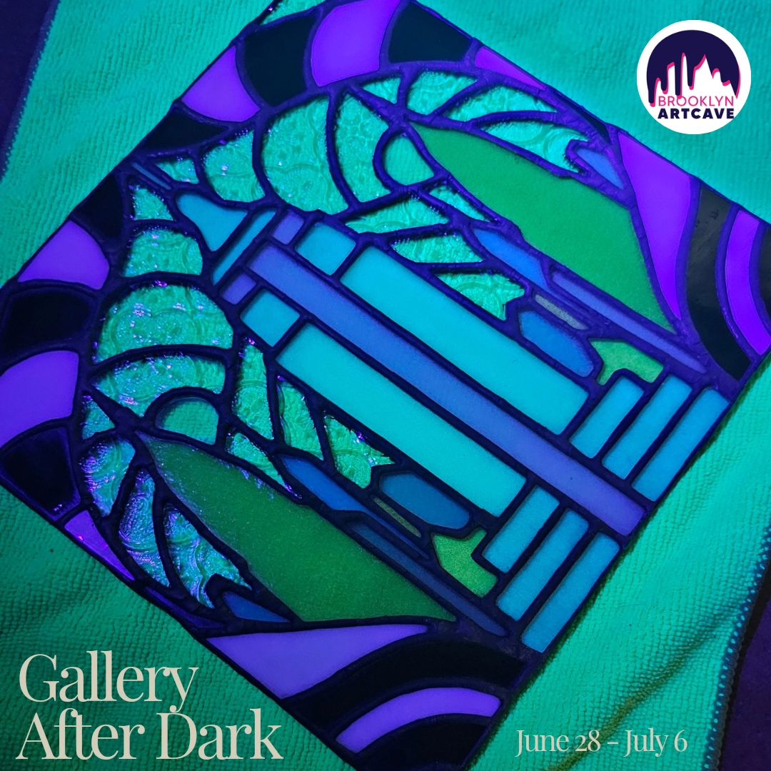 City That Never Sleeps [GLOW-IN-THE-DARK]  Stained Glass Art