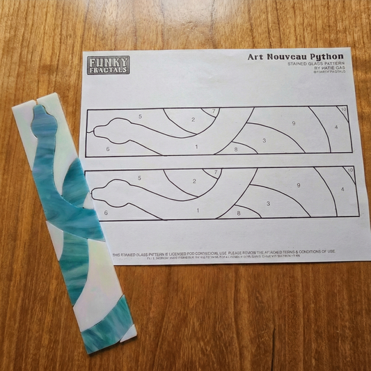 [Hobby License] DIY Art Nouveau Python Template - Digital Download - Stained Glass Pattern