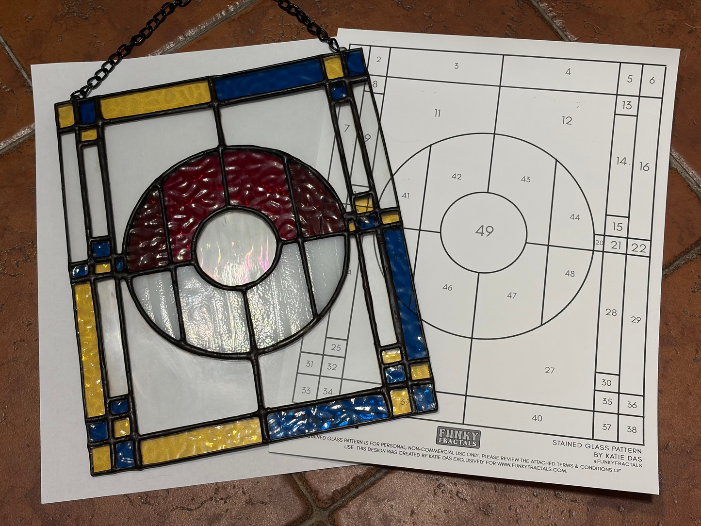 [Hobby License] DIY Pokebau Stained Glass Pattern - PDF Digital Download