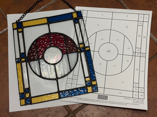[Hobby License] DIY Pokebau Stained Glass Pattern - PDF Digital Download