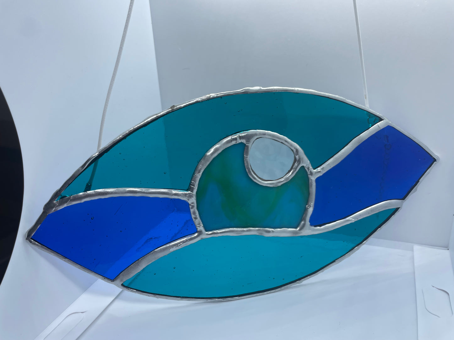 Ocean Eyes Stained Glass Panel