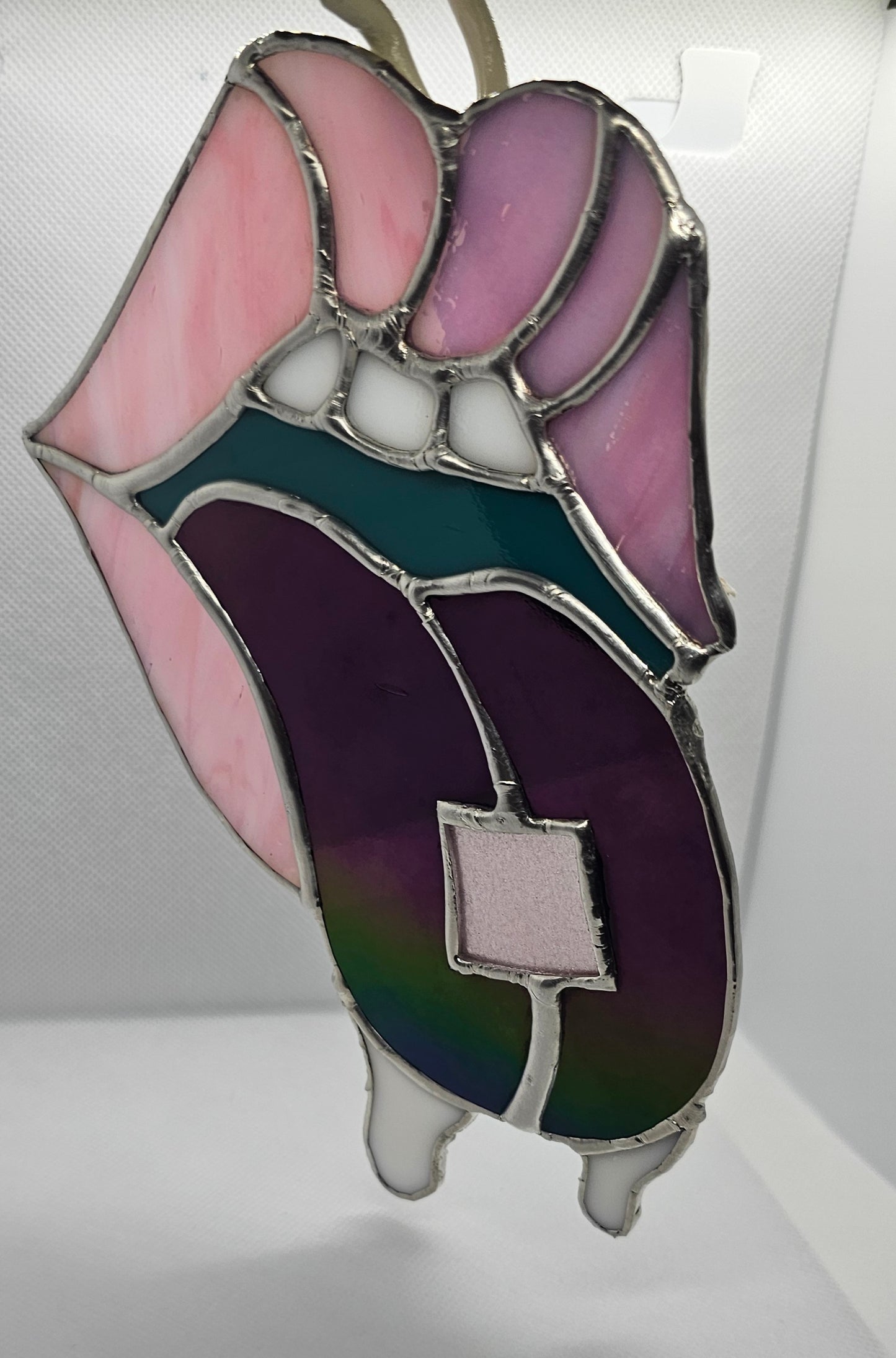 Oil Slick Drip [GLOW-IN-THE-DARK / Color Changing] Stained Glass Wall Art