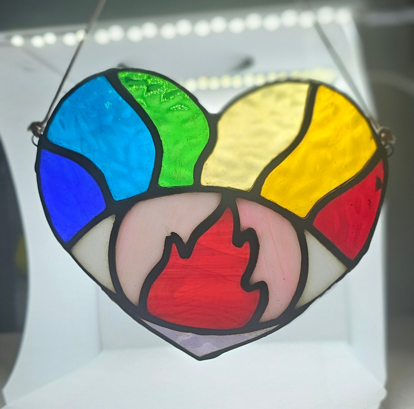 Lover's Enlightened Eye Stained Glass Suncatcher