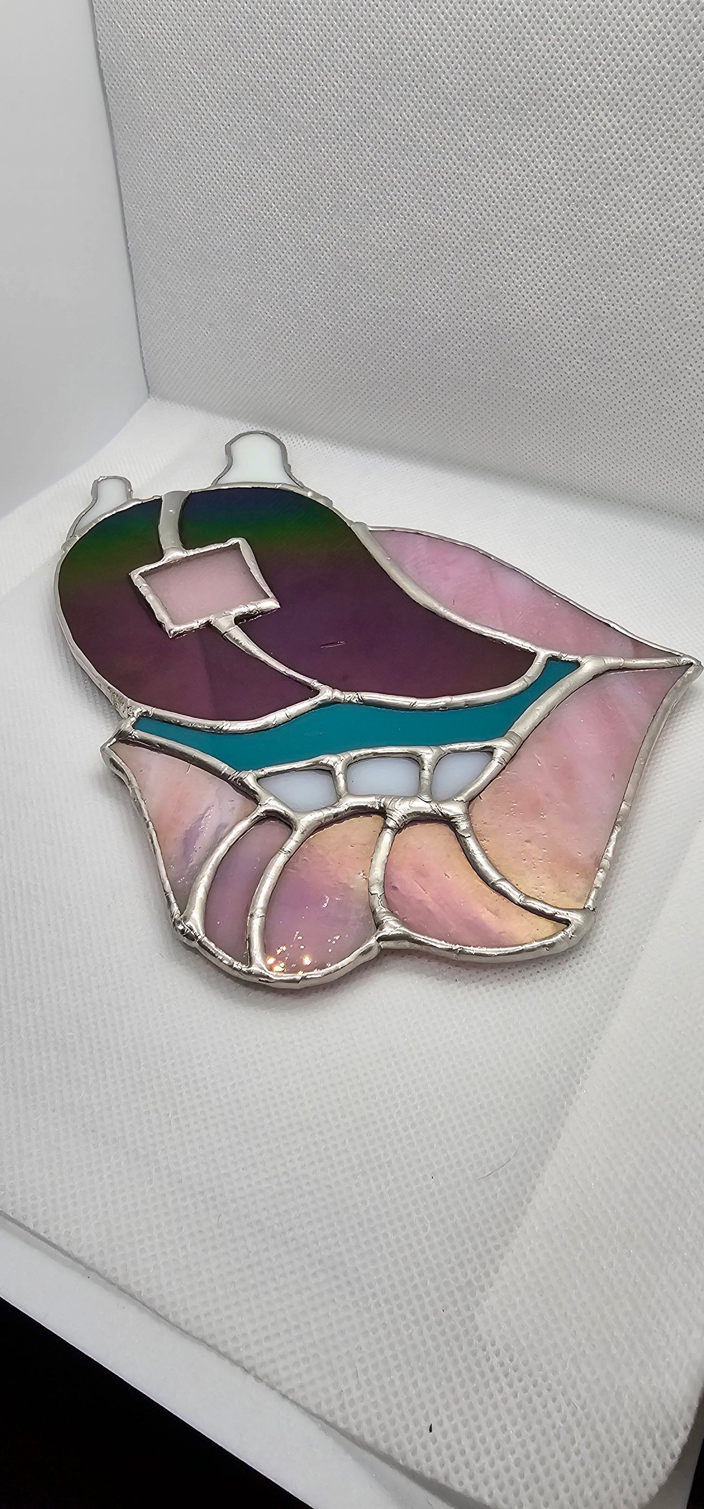 Oil Slick Drip [GLOW-IN-THE-DARK / Color Changing] Stained Glass Wall Art