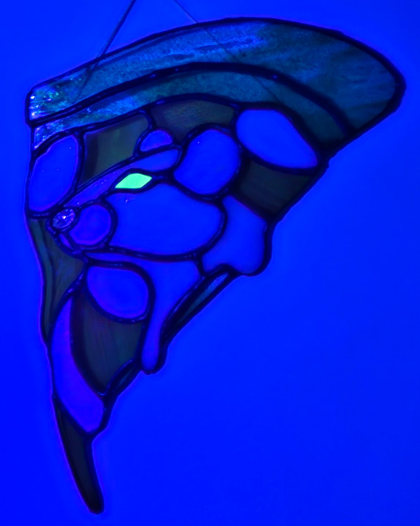 Pizza Rat - Stained Glass Art [Glow-in-the-Dark]