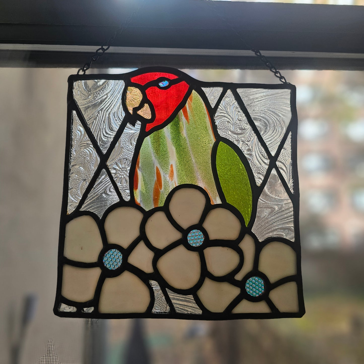 Parrot of Telegraph Hill - Stained Glass Sun Catcher