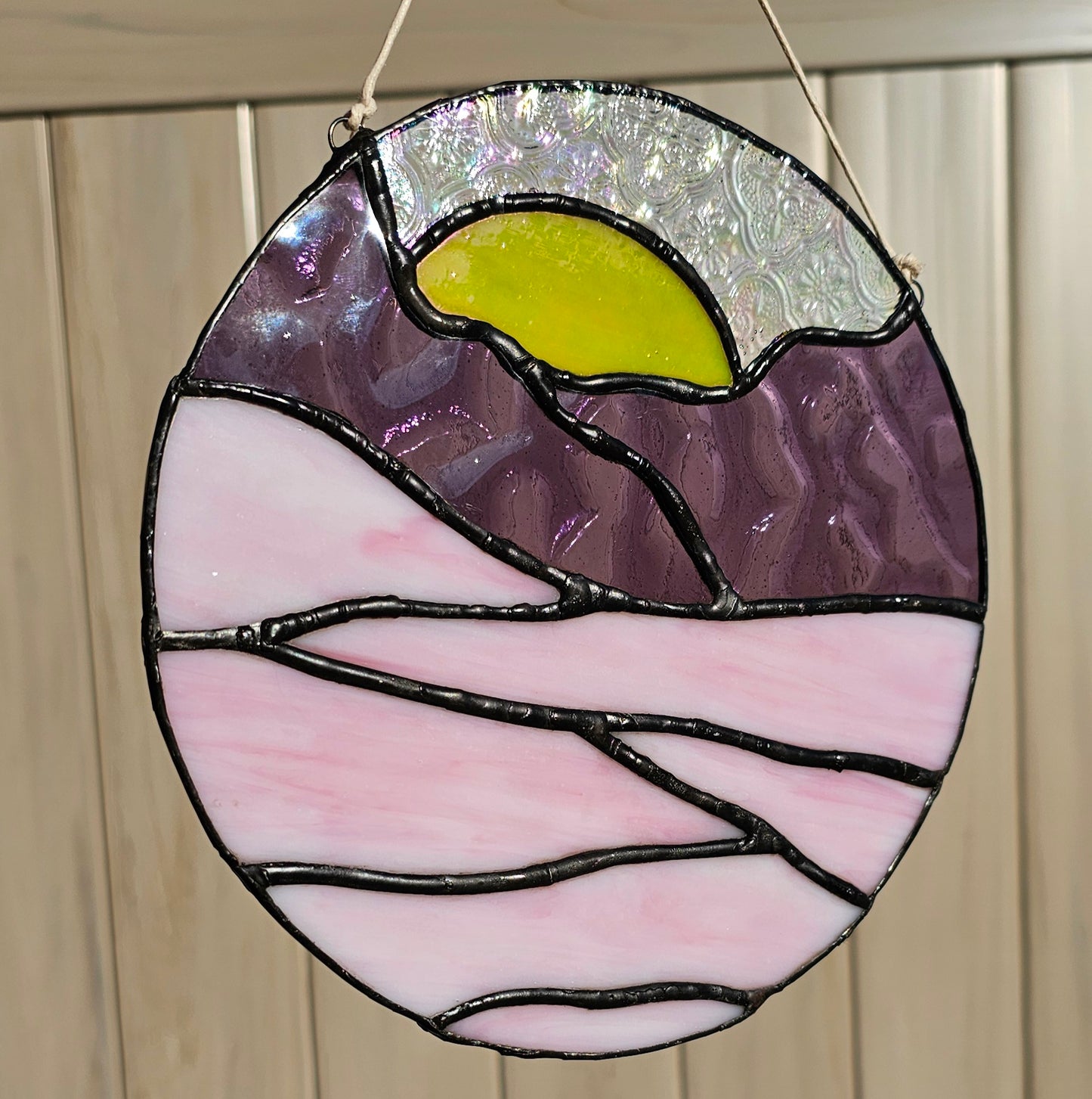 Strawberry Fields Stained Glass Art Panel