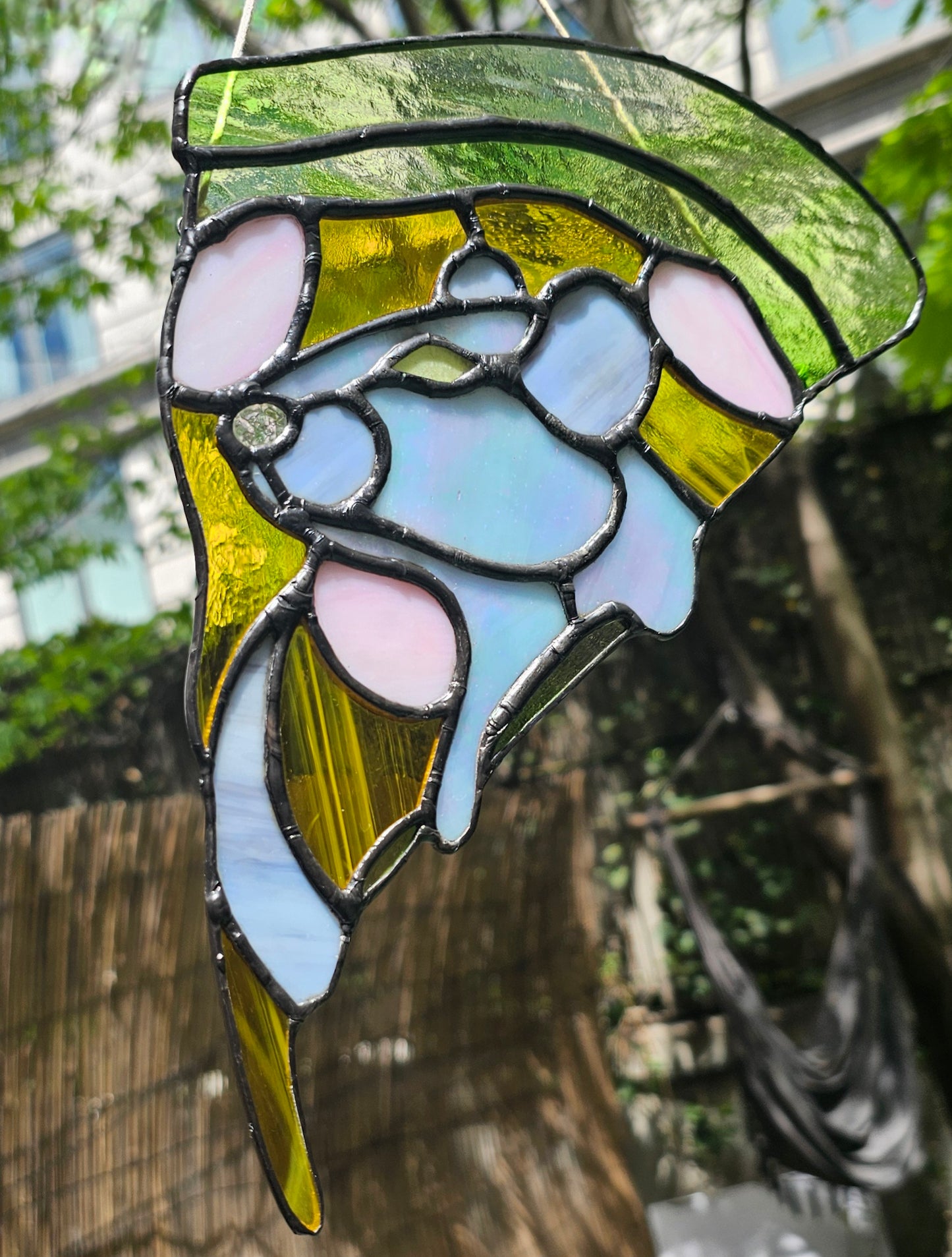 Pizza Rat - Stained Glass Art [Glow-in-the-Dark]