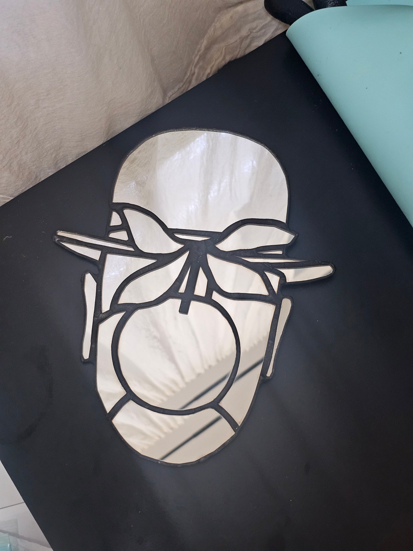 Magritte Mirror - Tiffany Stained Glass Wall Mirror