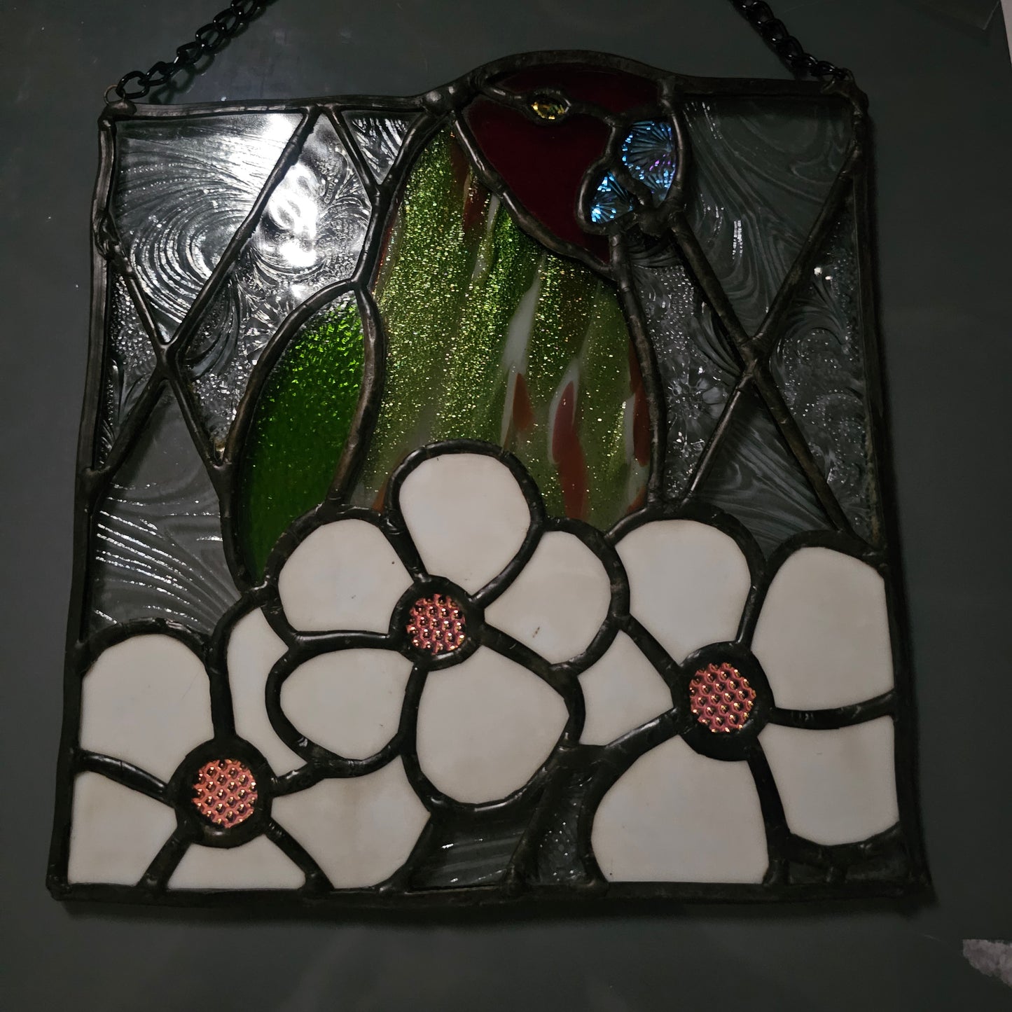 Parrot of Telegraph Hill - Stained Glass Sun Catcher